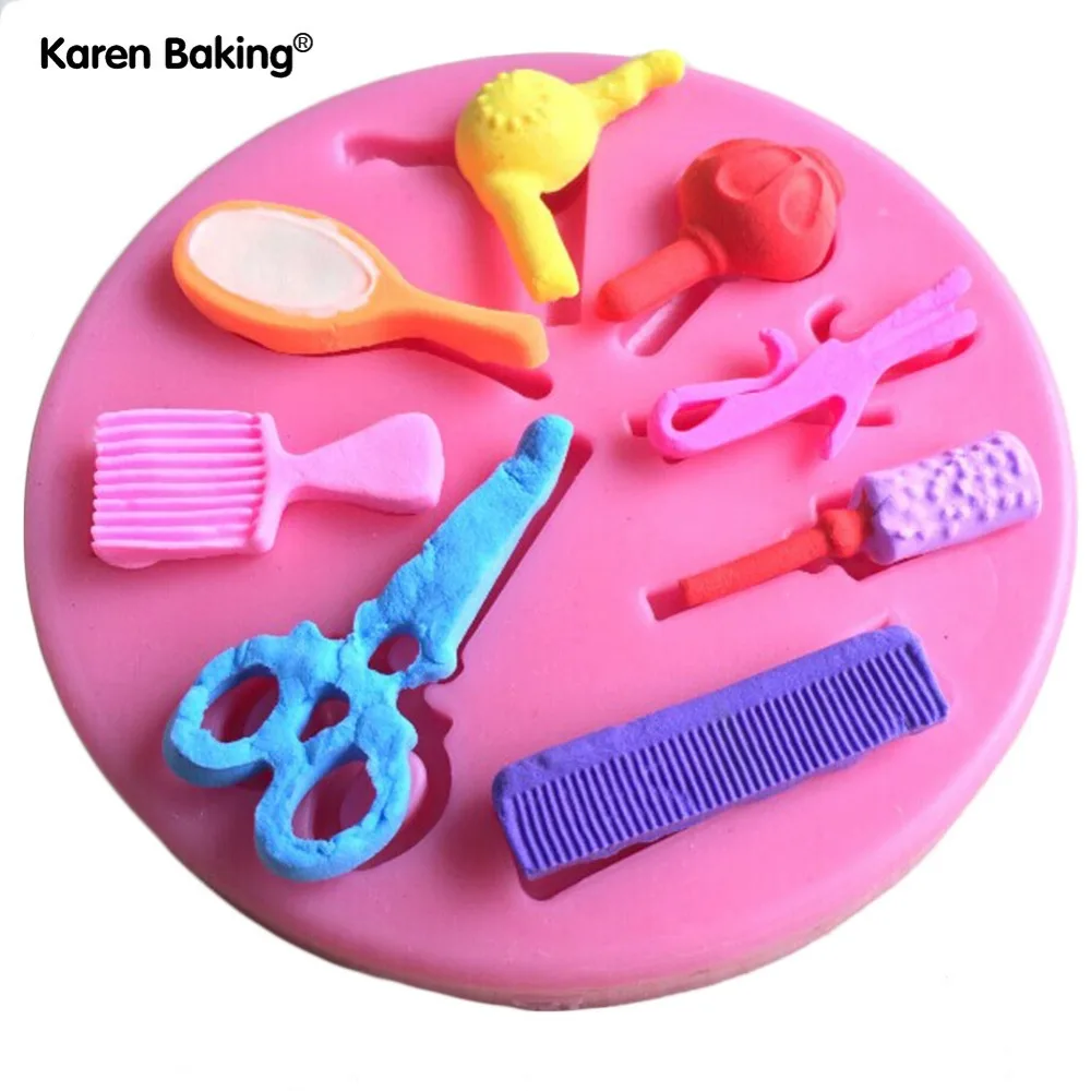 Красивые инструменты для волос форма силиконовая 3D Посуда столовая Бар