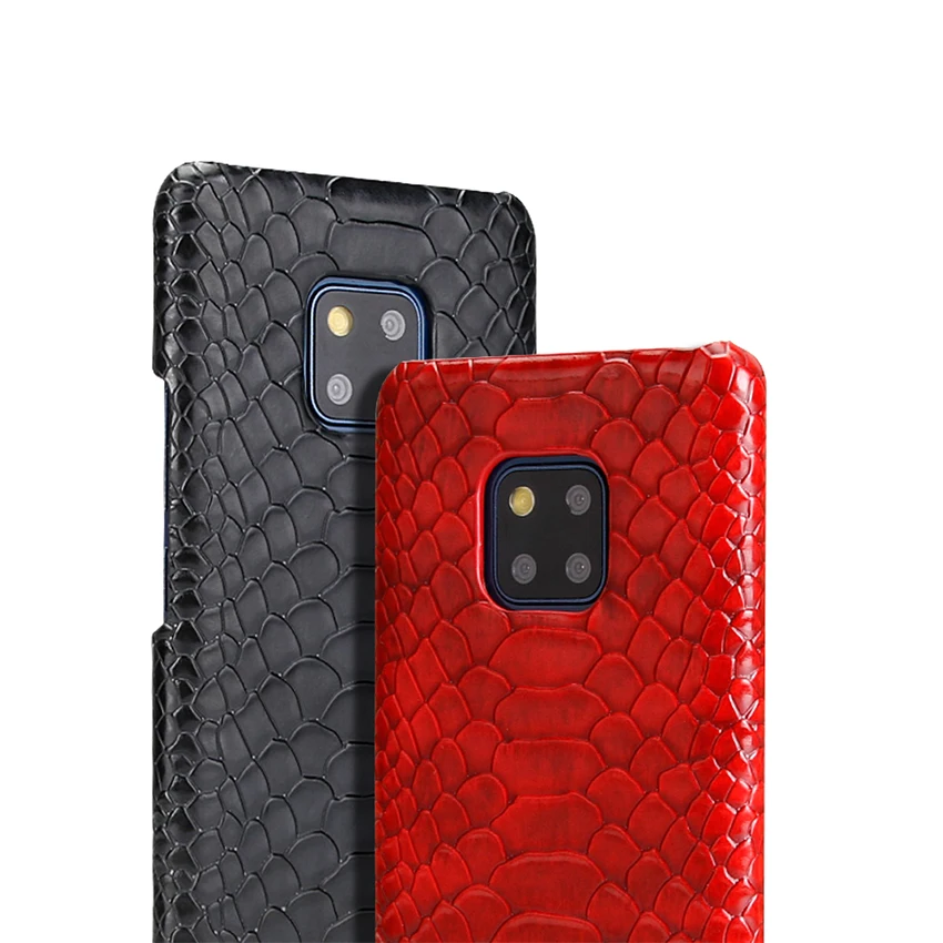 Роскошный имитация рисунок под змеиную кожу кожаный чехол для телефона huawei mate 20