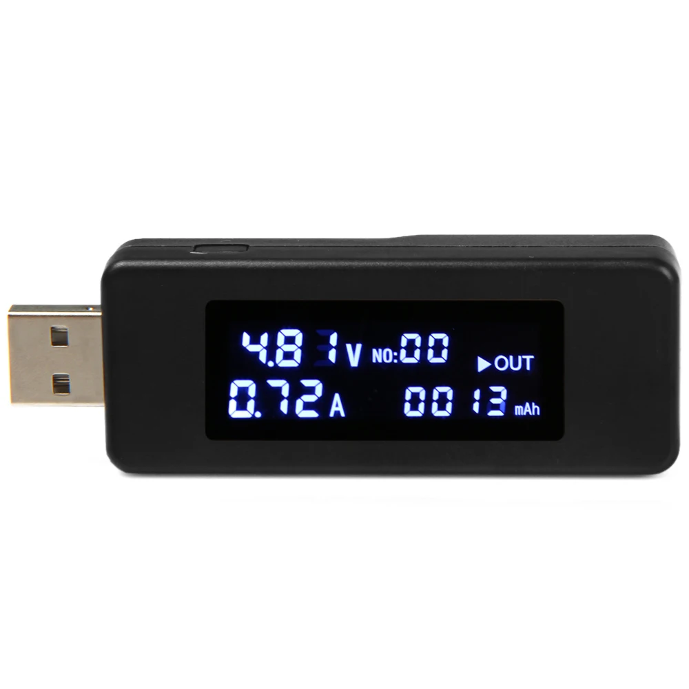 ЖК-дисплей ток Напряжение детектор USB 2 0 Вольт текущий Зарядное устройство