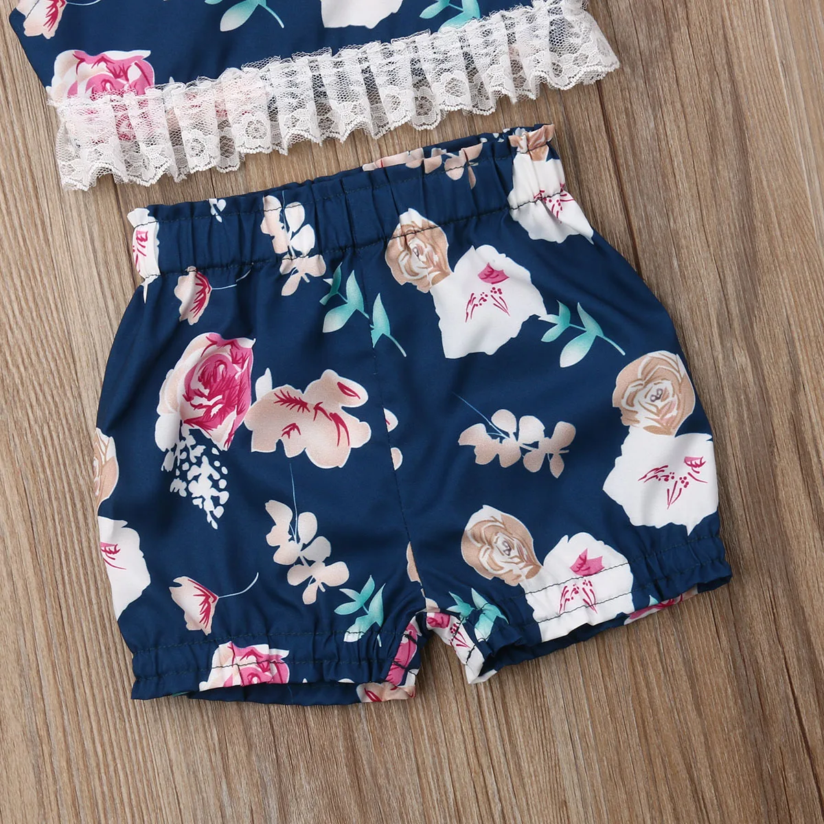 3Pcs Infant Kids Baby Girls Lemon Sleeveless Hanging Neck Top T-Shirts Shorts Sunsuit Outfits Clothes | Мать и ребенок