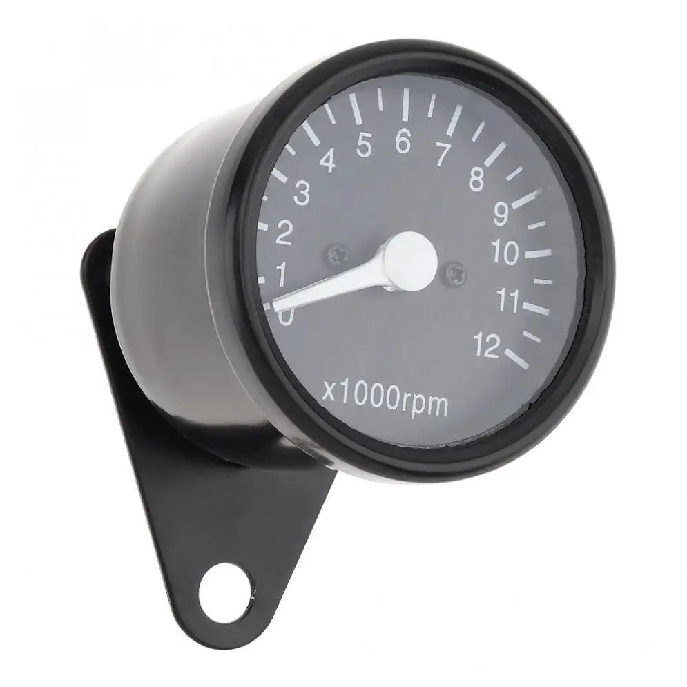 Universal 12V Motorcycle Tachometer Black LED Back Light Metal Shell Speedometer for | Автомобили и мотоциклы