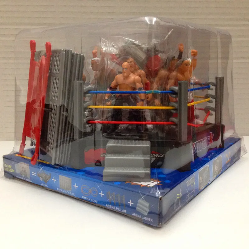High Quality Classic Wrestling Sport Club Model The Wrestler Athlete Figure Building Wrestler Arena Model SET Boy Toy gift images - 6