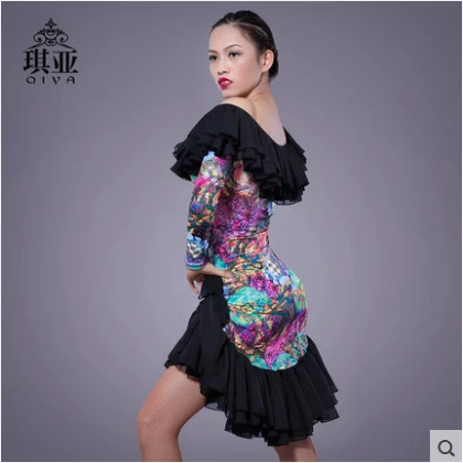 Latin Dance Dress Women Sexy Ballroom tango Shirts Skirt danskleding franjas roupas tanzrock latein Wear Costumes for Girl | Дом и сад