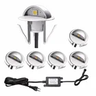 Exterior Step Garden Decorated Lights Silver Balcony Lamp Wall Outdoor Yard Led Decklights 6pcsset B106B-6