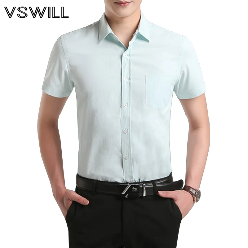 Мужские летние приталенные повседневные рубашки с коротким рукавом в клетку Chemise