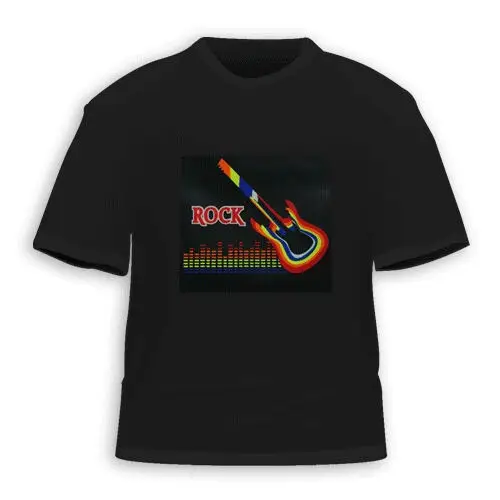 2019 смешной звук активированный Led электро футболка танец рейв вечерние