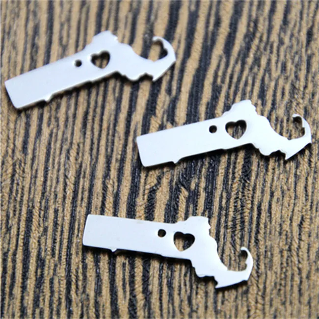 D2355 Massachusetts 5 шт./партия карта штата Очаровательная в серебряных тонах California Mhigan Мэриленд Монтана Вермонт Орегон Огайо Массачусетс Канзас Colorado - Окраска металла: D2355 Massachusetts