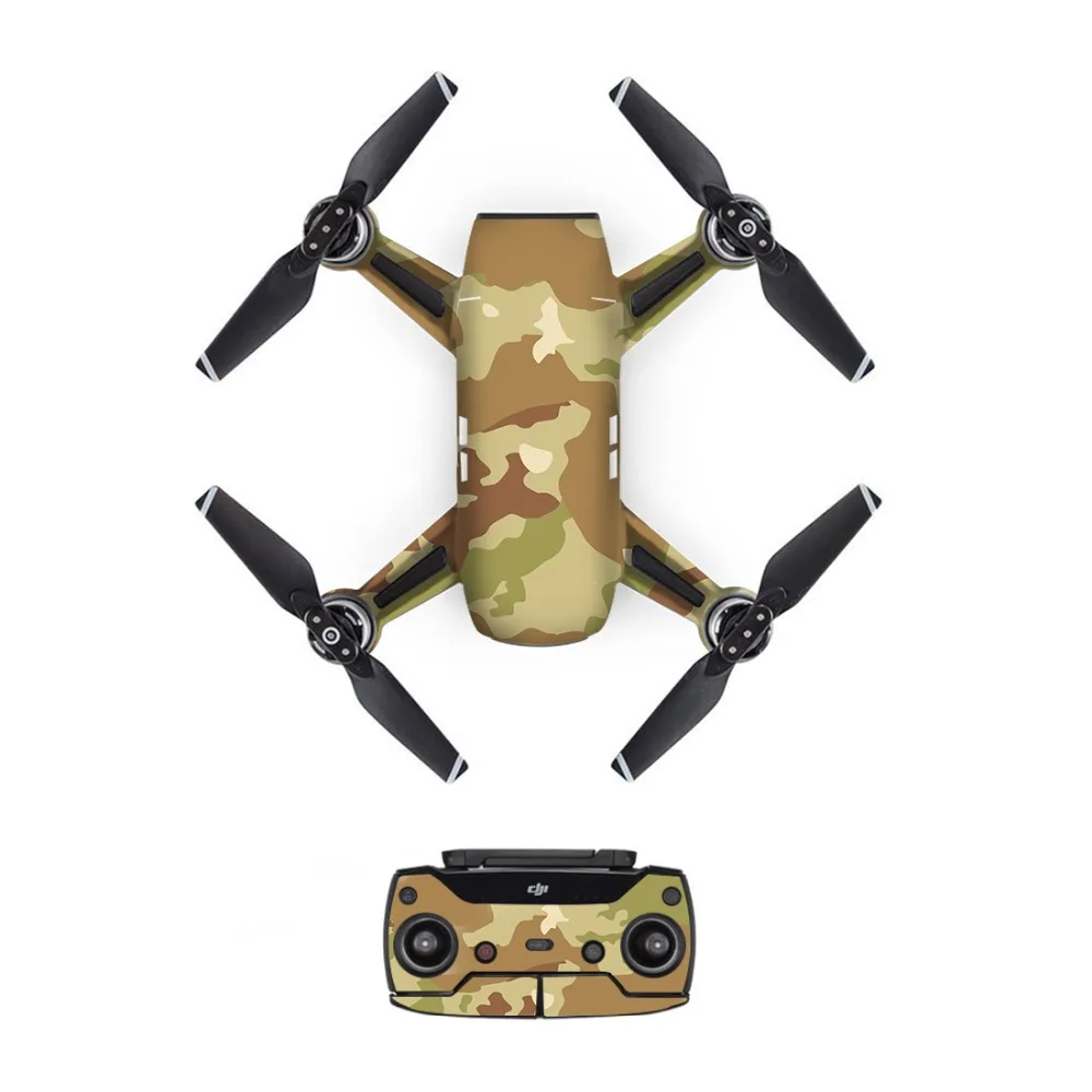 Камуфляж DJI Mavic Spark стикер s батарея наклейка пульт дистанционного управления кожи