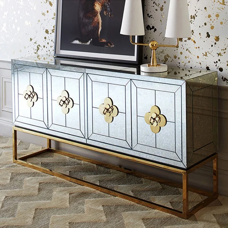 10x упаковка винтажный зеркальный и золотой консольный шкаф|Шкафы для гостиной| |