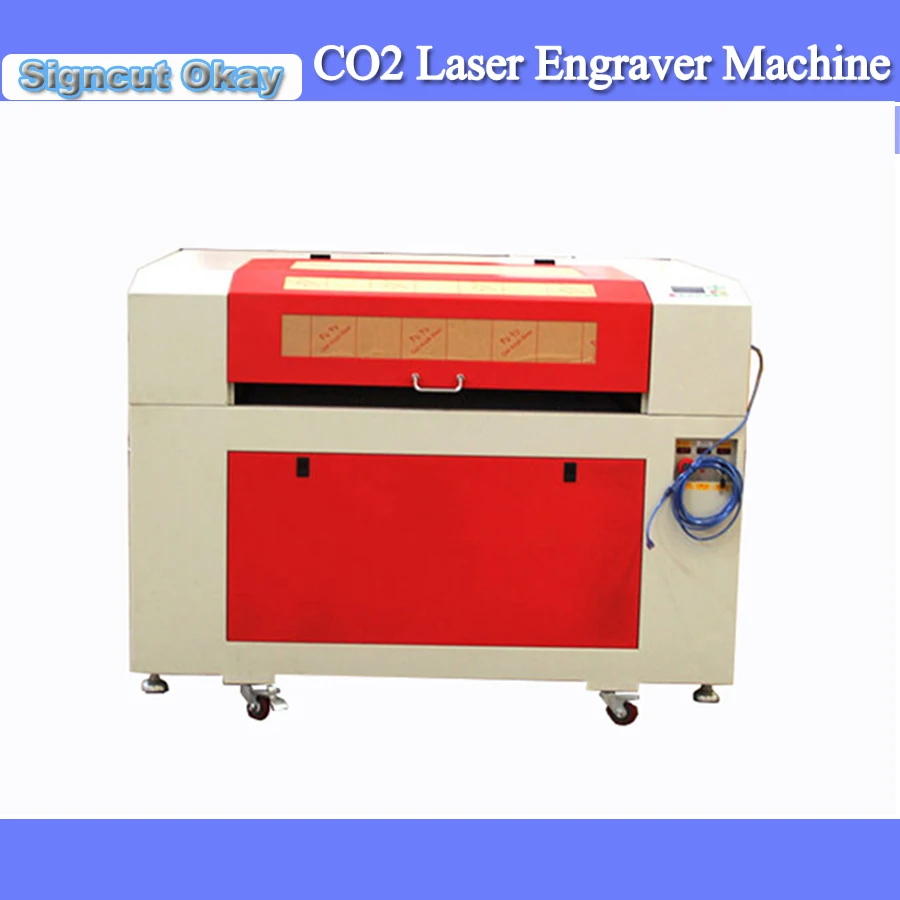 

Cheap price 80W CO2 Laser Engraving /laser cutting machine 6090/9060 reddot position system for rubber stamp/wedding card