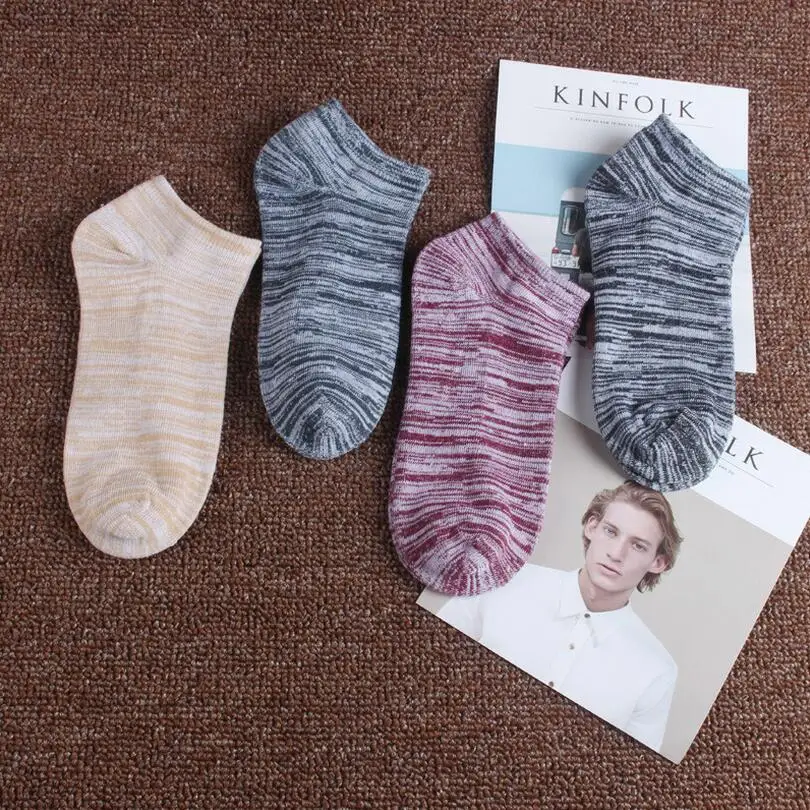 4 пар новые носки для малышей на Невидимый Для мужчин в виде цветов хлопковые до