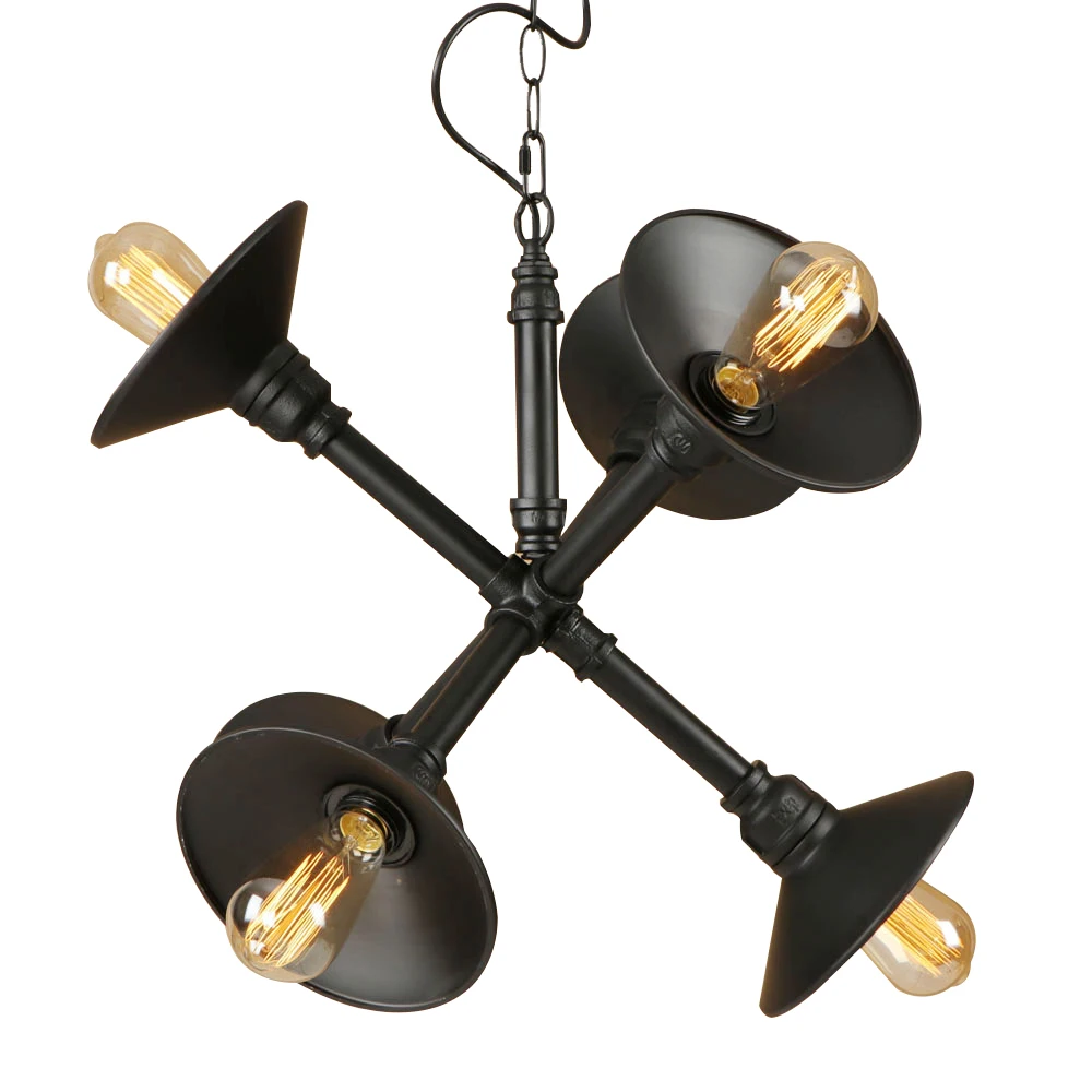 Винтажный железный подвесной светильник в стиле арт-деко светодиодный 6 ламп E27