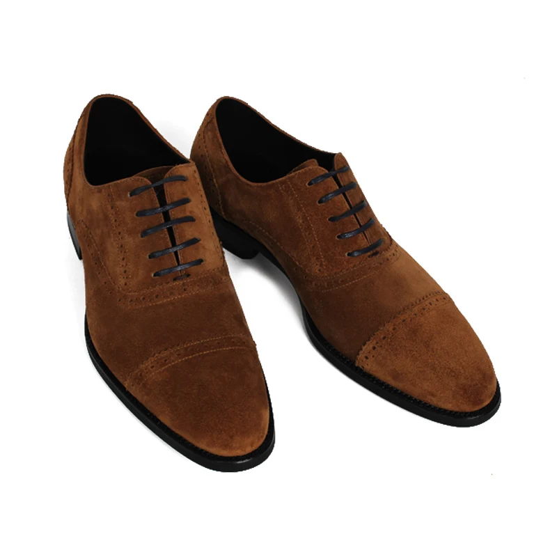 Vikeduo Vintage Suede Oxford Shoes Men Casual Wedding Office Business Shoe Male Classic Zapatos Hombre Handmade Brown Footwear | Обувь