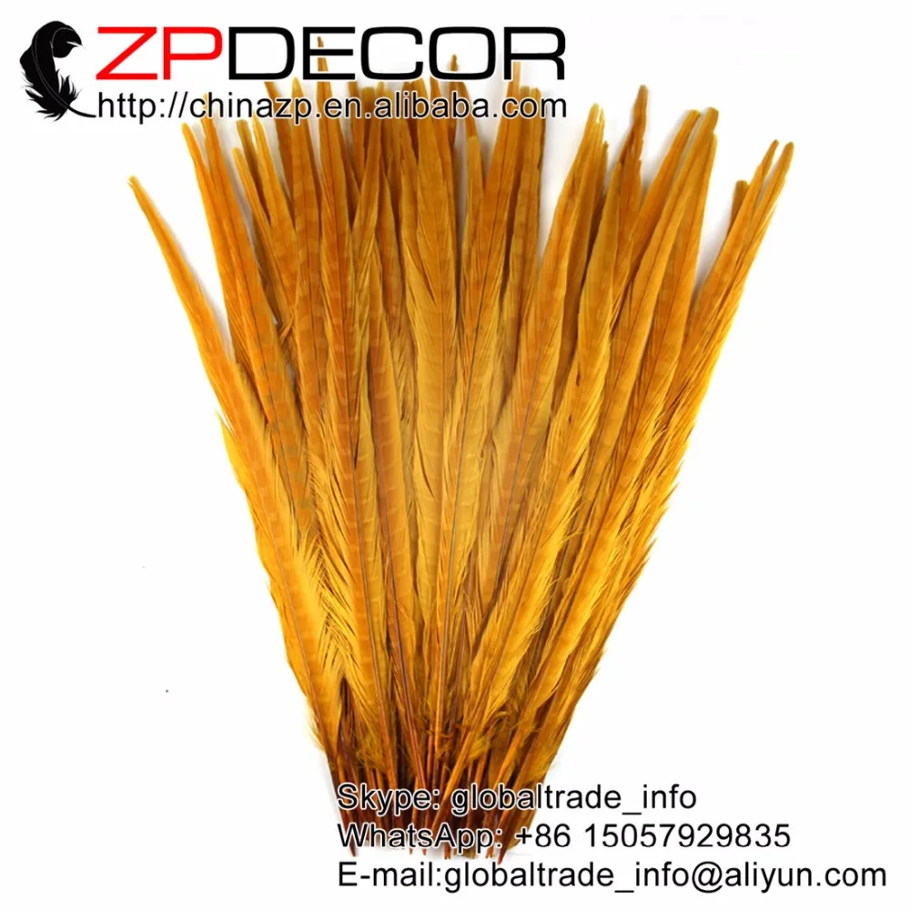 ZPDECOR 100 шт./лот 40 45 см (16 18 дюймов) непосредственно окрашенные оранжевые перья из