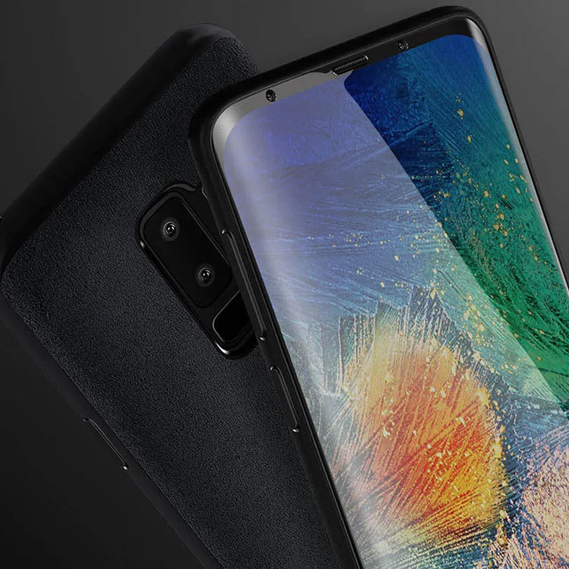 Ультратонкий кожаный чехол для samsung S8 S9 Plus Note 8 9 Роскошный Galaxy задняя крышка |