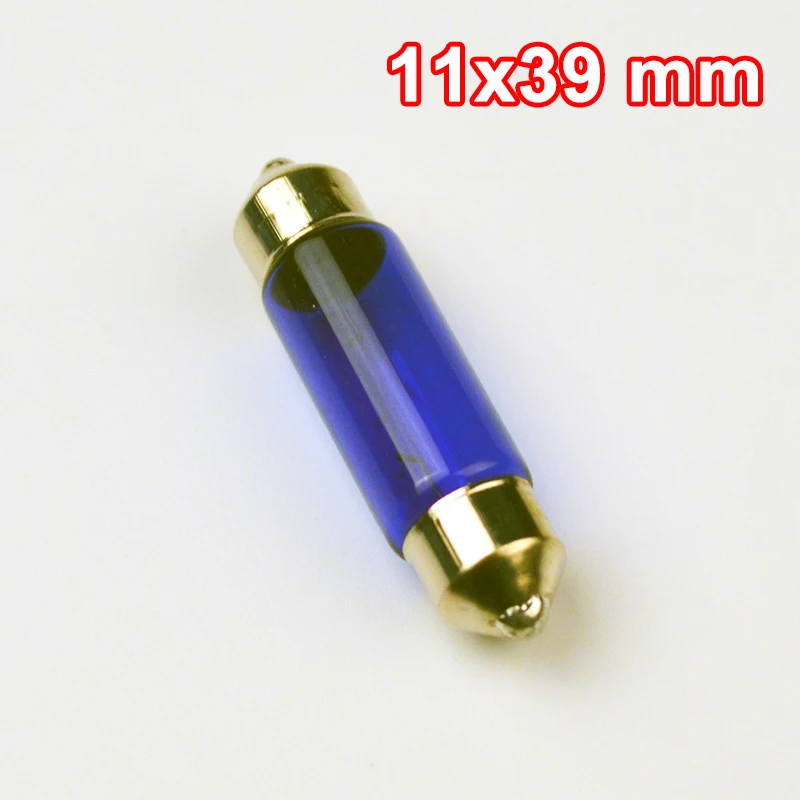 Flytop 10 шт. FESTOON натуральное голубое стекло 31 мм 36 39 41 44 C5W 12V5W SV8.5 супер белая