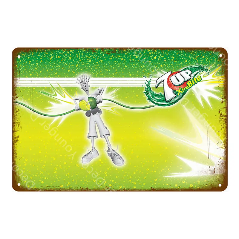 YD4360F Винтаж 7 UP пиво плакат напиток 7up металлические оловянные знаки настенные стикеры бар паб кафе семейные украшения Ретро домашний декор искусство табличка - Цвет: YD4360F