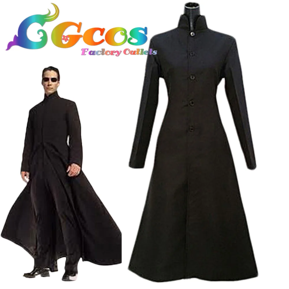 CGCOS Косплей Костюм Матрица Нео Шерсть плащ Униформа аниме Хэллоуин Рождество вечеринка