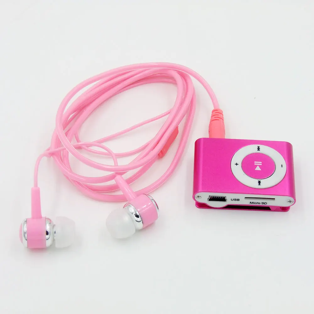 Горячее предложение металлический портативный спортивный мини-клип walkman lettore mp3 музыкальный плеер с fasthion наушниками сумка для хранения рекламная упаковка
