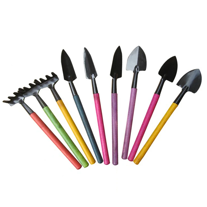 3 шт Мини садовые растения Набор инструментов с лопата деревянной ручкой грабли |