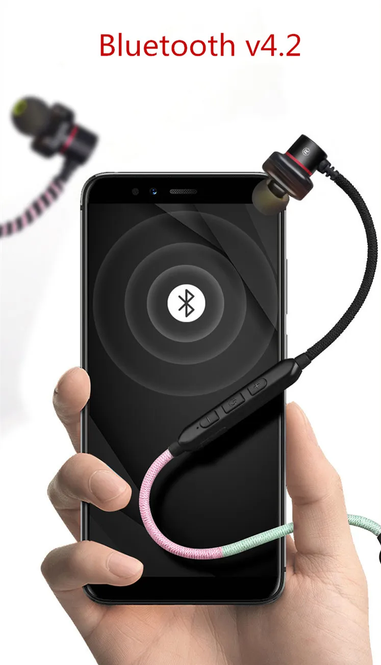 BZ01 тканевые плетеные Bluetooth наушники беспроводные наушники Стандартный браслет наушники с микрофоном для iPhone Adroid