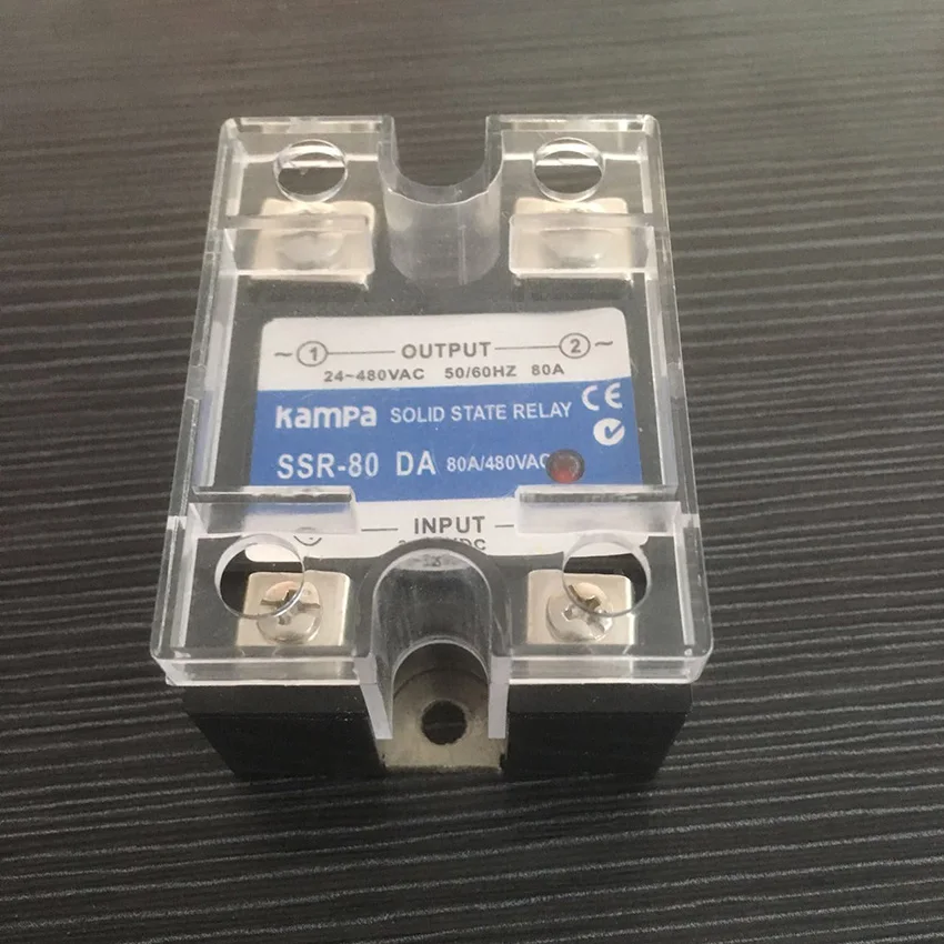 SSR-60DA 60A DC Control AC CE твердотельное реле вход 3-32 В постоянного тока контрольный выход