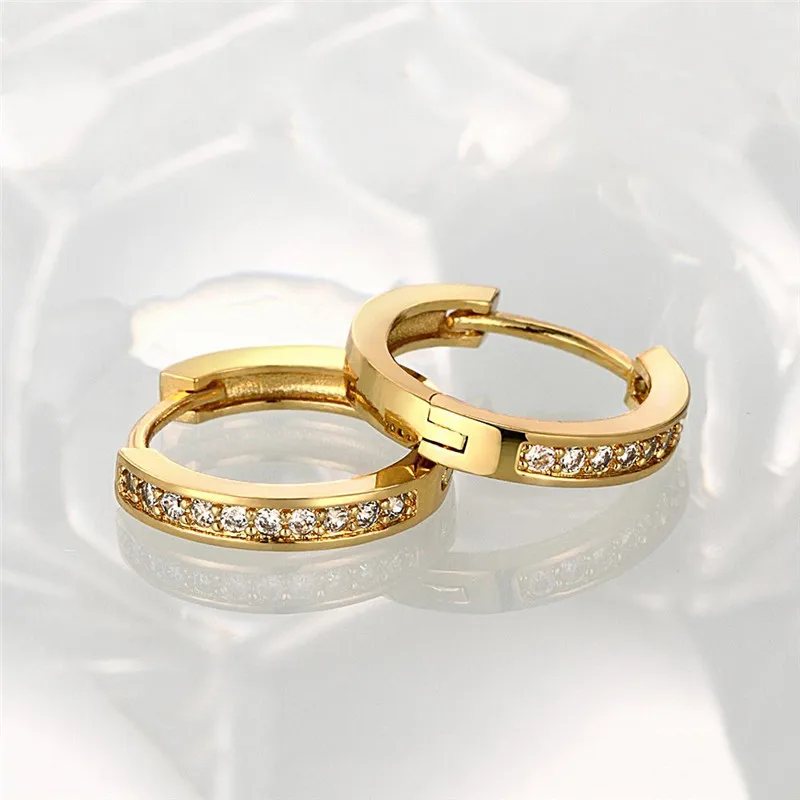 Dilili Модные прозрачные Серьги-кольца для Для женщин Роскошные круглый свадебное