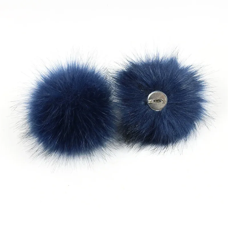 Navy Меховые помпоны DIY искусственный Лисий мех мяч брелок porte clef pompom de fourrure пушистые Меховые помпоны головные уборы аксессуары для вязания - Цвет: Navy