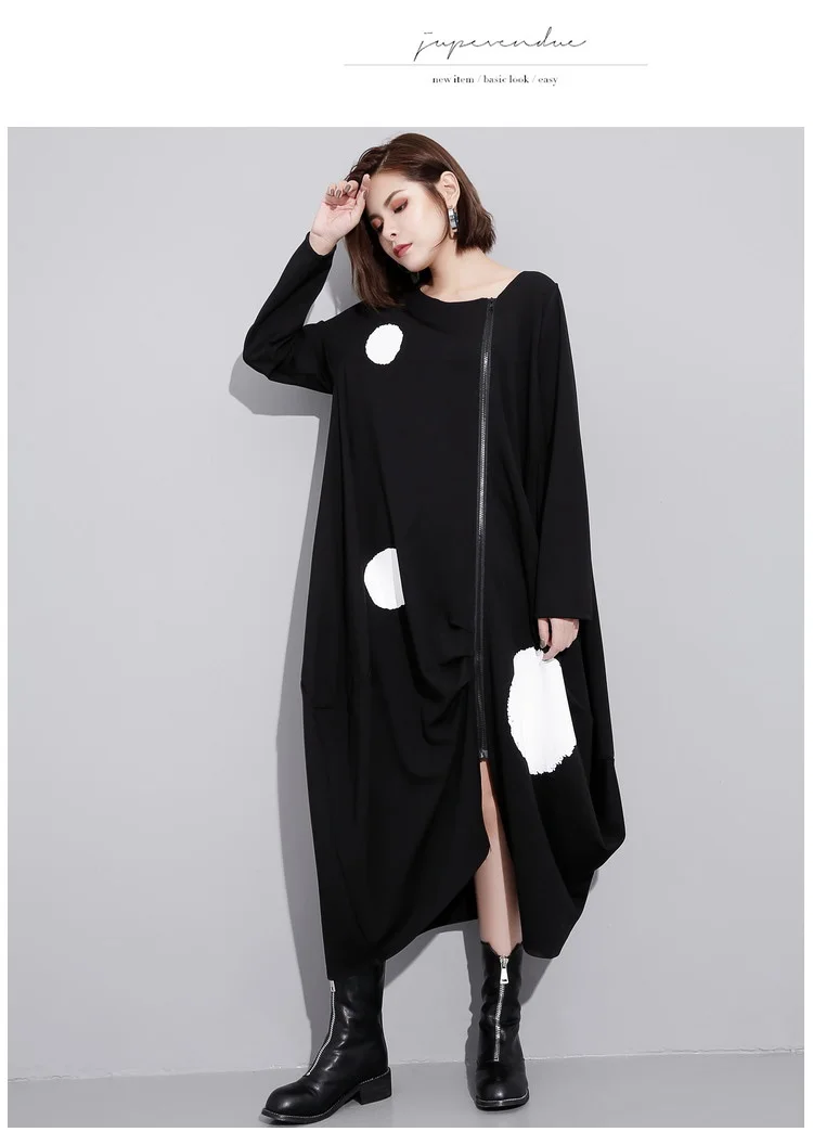 Max LuLu Autumn Luxury Fashion Korean Ladies Casual Streetwear Womens Elegant Dot Long Dresses Sexy Punk Vestidos Plus Size