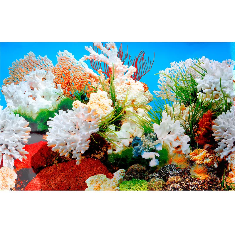 Фон для аквариума стикер украшения красивые морские аквариумные растения