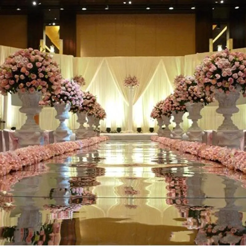 1 м Широкий Свадебный центр прохода бегун зеркальные ковры для свадьбы T станция