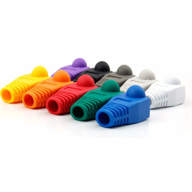 Сетевой разъем RJ45 50 шт./лот разъемы rj45 колпачки Cat5e Cat6 10 цветов|rj45 cat6 plug|plug rj45rj45 plug
