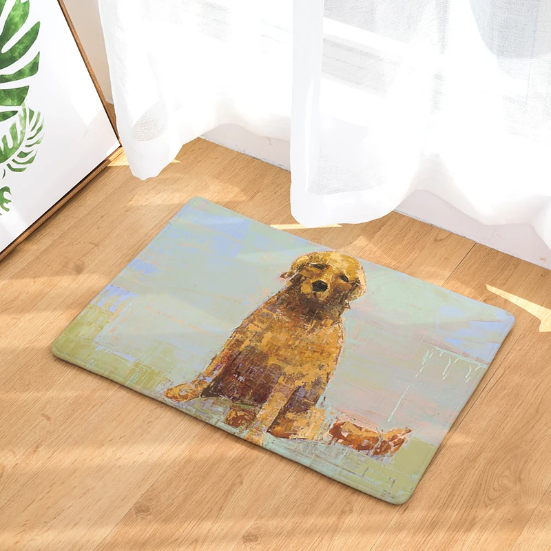 Коврики для дверей с водопоглощающим эффектом цветные тропические коврики