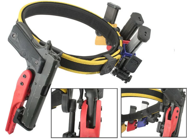 Пряжка IPSC Airsoft черный красный синий желтый Охота Пейнтбол жезла для кобуры армии