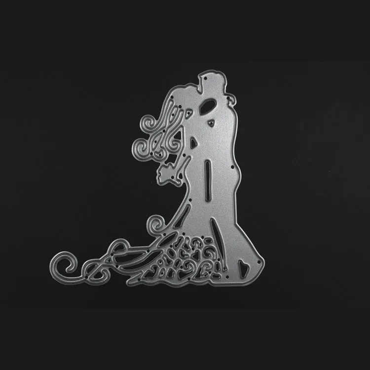 DIY Скрапбукинг альбомы рельефа большая умирает Резка любовь Свадебный поцелуй