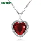 Модные ювелирные изделия от Dovolov романтическое красное ожерелье с кристаллами Титаник, сердце ожерелье с подвеской для женщин и девушек лучший подарок D3