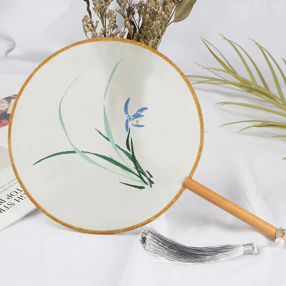 1pc Embroidery DIY Handmade Round Fan Material Bag Palace for Adult Beginners | Дом и сад