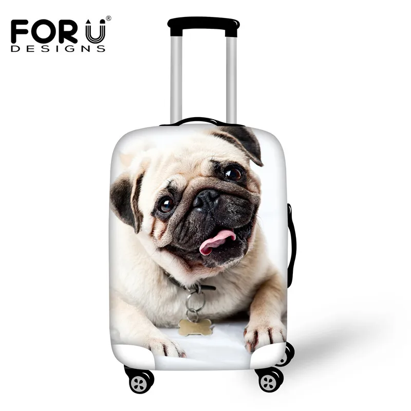 H288 FORUDESIGNS/ Чехол для багажа, защитный чехол с милым Мопсом, эластичный Водонепроницаемый чехол от пыли и дождя для 18 ''-30'', чехол для костюма - Цвет: H288