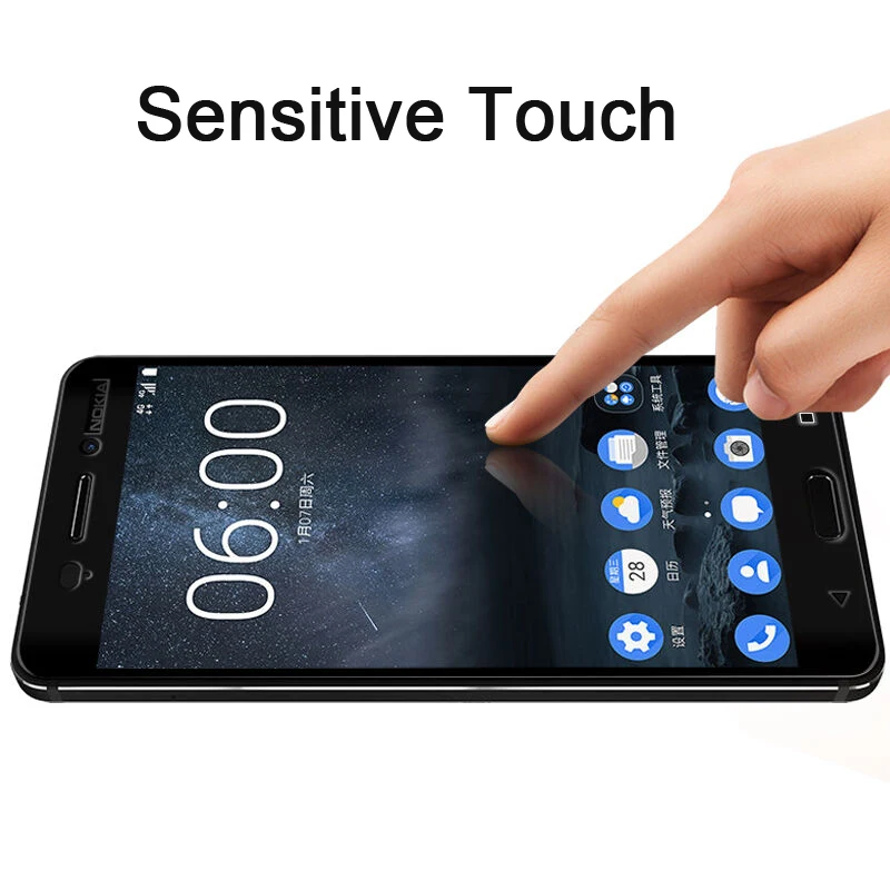 9H полное покрытие экрана стеклянная пленка для Nokia 6 TA 1000 1003 Nokia6 защита Покрытие