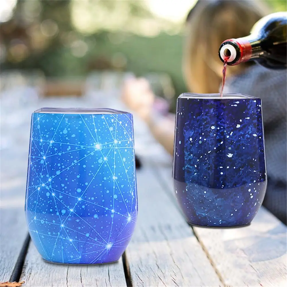 Стакан для вина из нержавеющей стали с крышкой 12 унций | Дорожный стакан