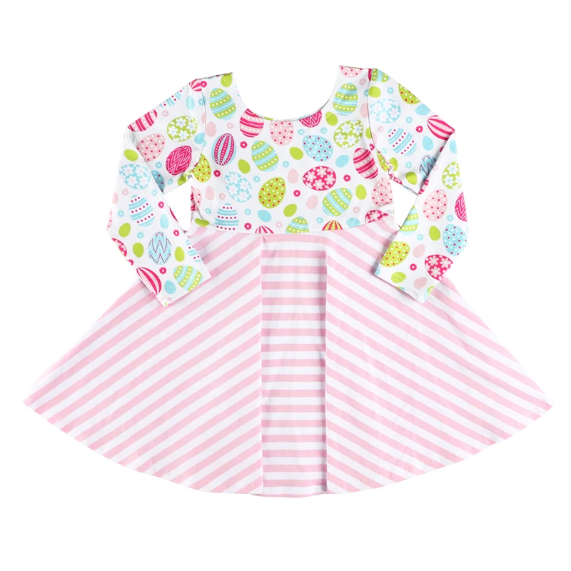 Kaiya Angel Spring Autumn New Girls Dress Sweet and Lovely Style Easter Painted Eggshell One Pcs Sell Factory Wholesell | Детская одежда