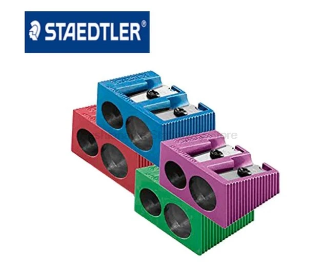 

Точилка для карандашей 4 шт./лот STAEDTLER 510 20 PR2 с двумя отверстиями, 4 цвета, для дома, офиса, студентов