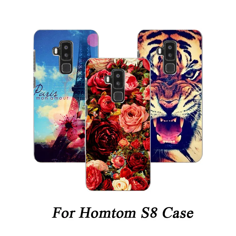 Чехол для HOMTOM S8 5,7, мягкий силиконовый чехол из ТПУ с милым котом, цветами, Эйфелевой башней, Стильная защитная задняя крышка для HOMTOM S8 S 8