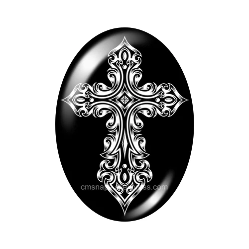 Новый Jesus Christian Cross Blessed 13x1 8 мм/18x2 5 мм/30x40 мм смешанный Овальный фото стеклянный