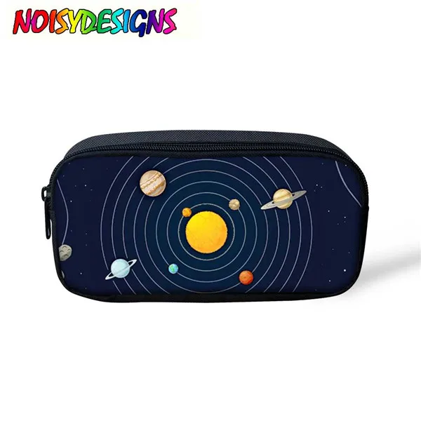 LMYD4513K NOISYDESIGNS, детский пенал, чехол для карандашей, Вселенная, космос, солнечный дизайн, чехол для карандашей для мальчиков, школьные принадлежности, сумка для макияжа на молнии - Цвет: LMYD4513K