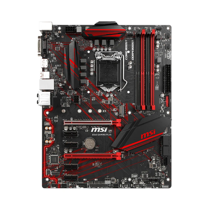 Материнская плата msi B360 игровой плюс 32 ГБ 5 * SATA 6 ГБ/сек. LGA1151 8 Channel 7 1 HD аудио DDR4 2666HMz