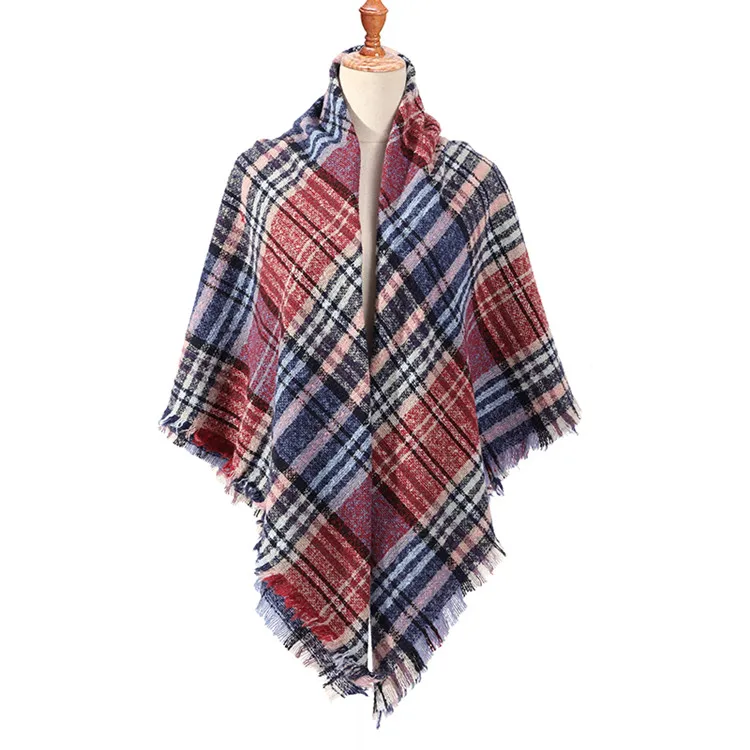 F38 Squre scarf Полосатый Женский шарф, зимние кашемировые шарфы, квадратные шали для женщин, вязаные шарфы, бандана, теплые шарфы - Цвет: F38 Squre scarf