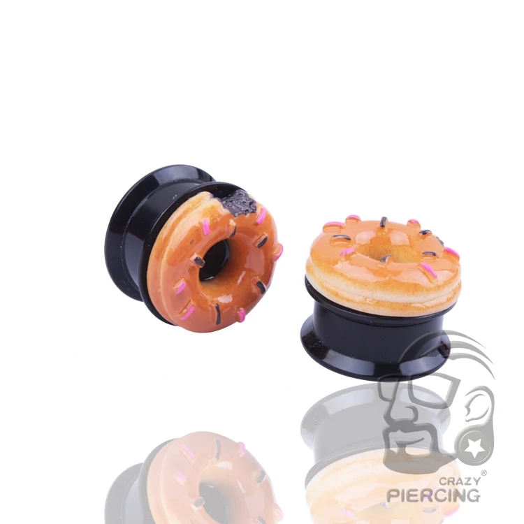 3D Пончик на винте заглушка для ушей верхняя акриловая манометр туннель тела