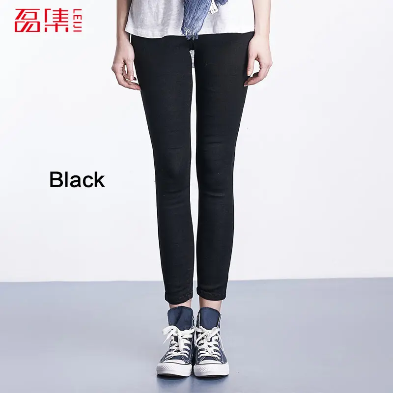 Black Женские узкие укороченные джинсы LEIJIJEANS, синие джинсы скинни до щиколотки, со средней посадкой, эластичной талией, джинсовые капри, "мамины" джинсы, большие размеры, весна-лето - Цвет: Black