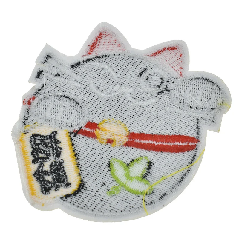 Мультяшные животные Счастливый Кот Вышивка Шитье патч DIY ремесло детская одежда